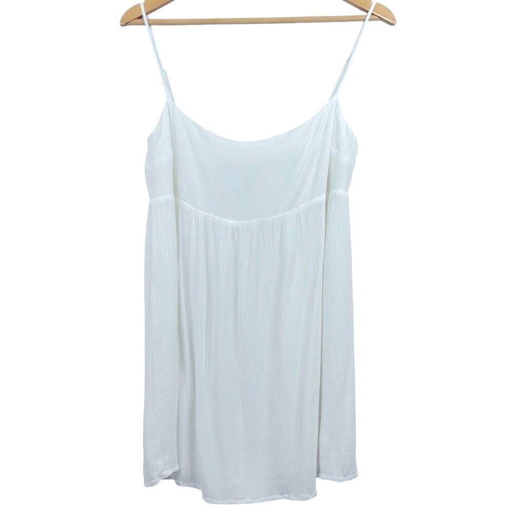 NWT Garage Nola Straight Neck Snow White Adjustable Strap Lined Romper L